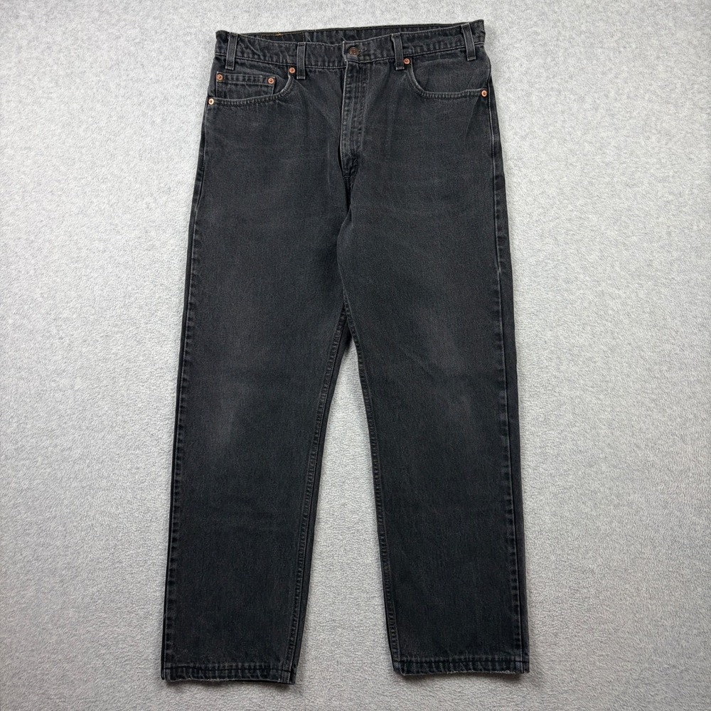 Vintage Levis 505 Jeans Mens 36x32 (Fits 34x29) Black Straight Leg 90s USA MADE